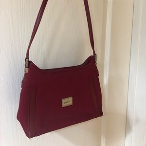 Red DKNY hand bag
